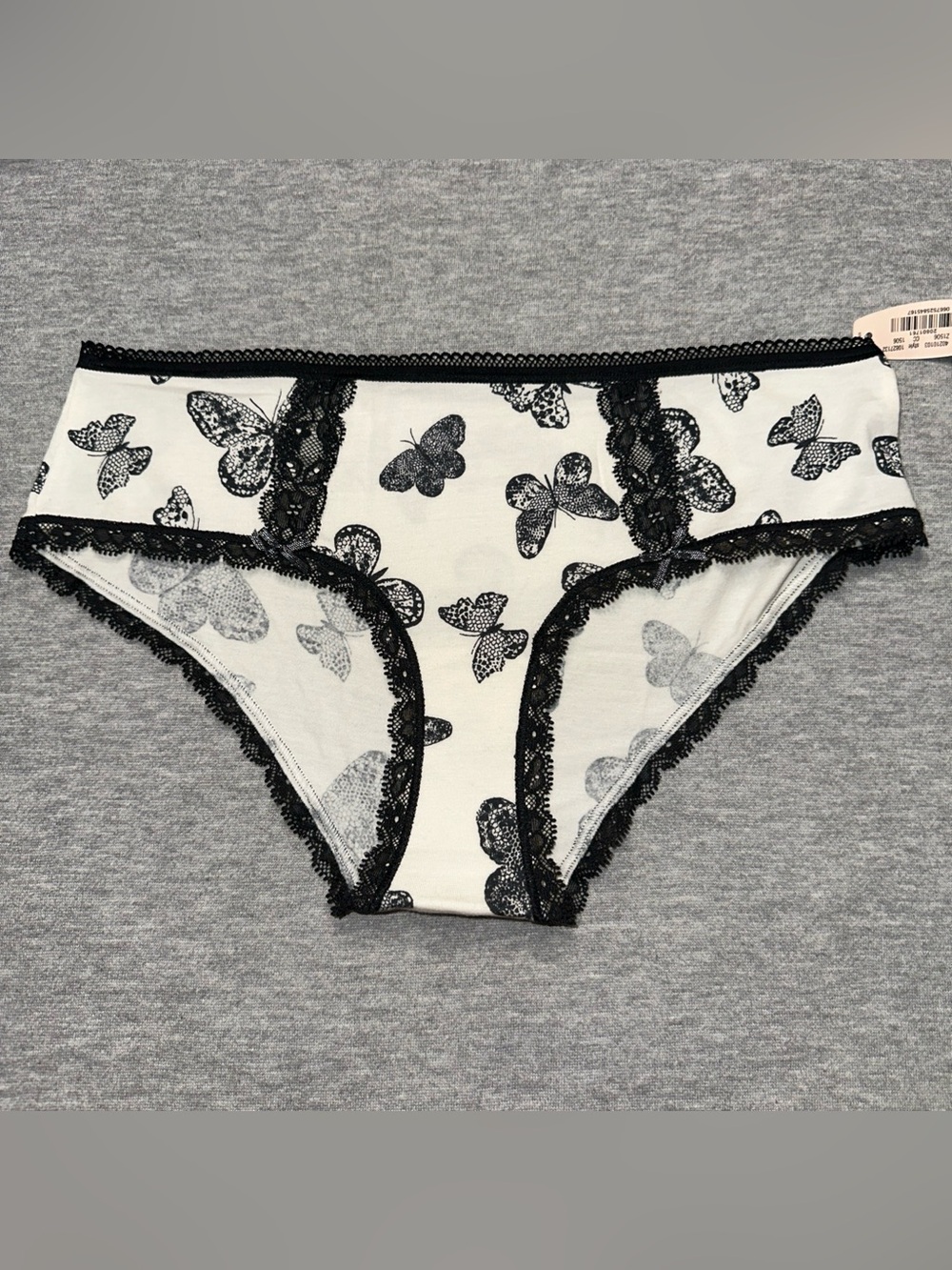 NWT Victoria’s Secret Vintage Modal Butterfly Lace Trim Hiphugger Panties MED